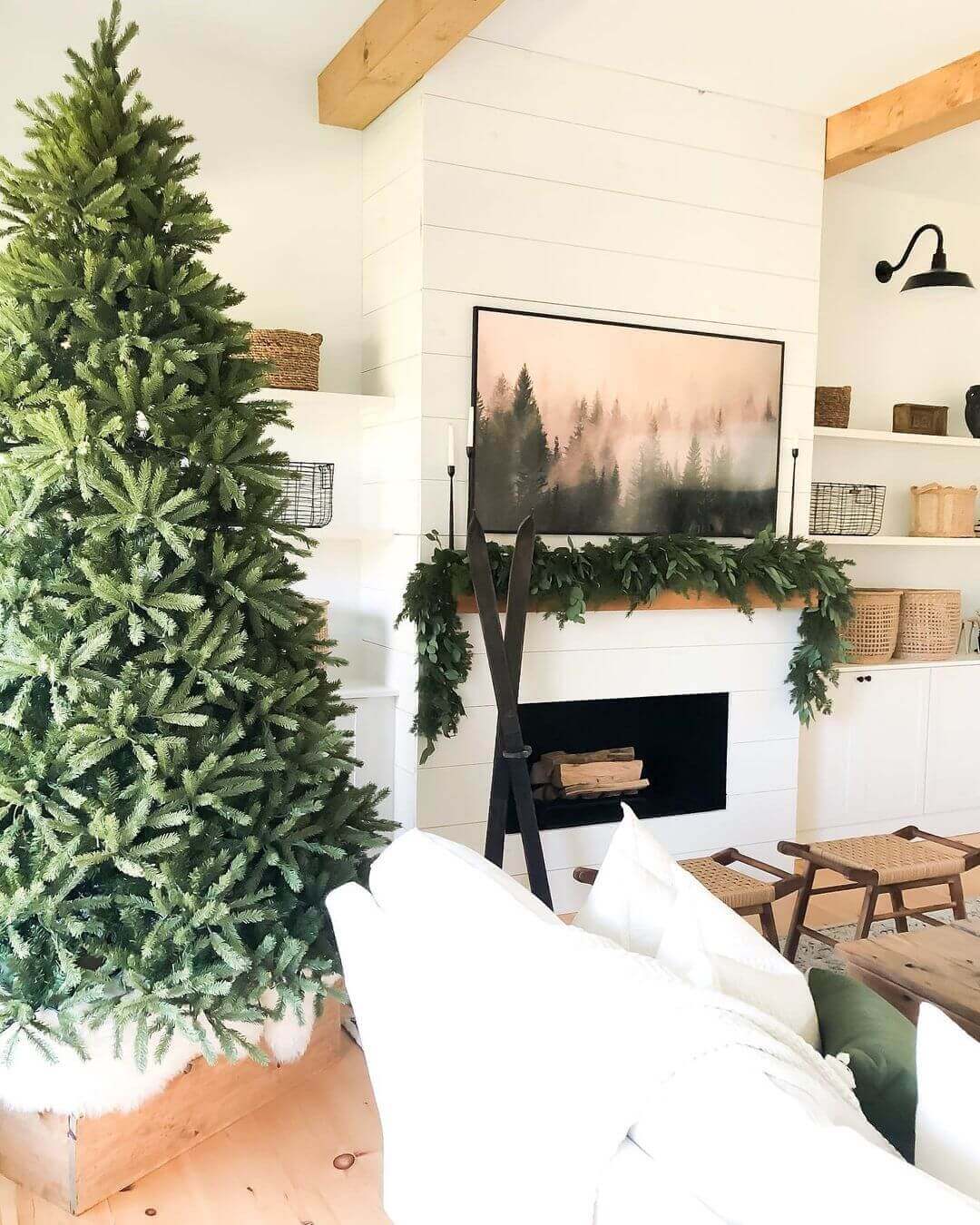 King of Christmas 7.5' King Fraser Fir Quick-Shape Artificial Christmas Tree with 1000 Warm White & Multi-Color LED Lights