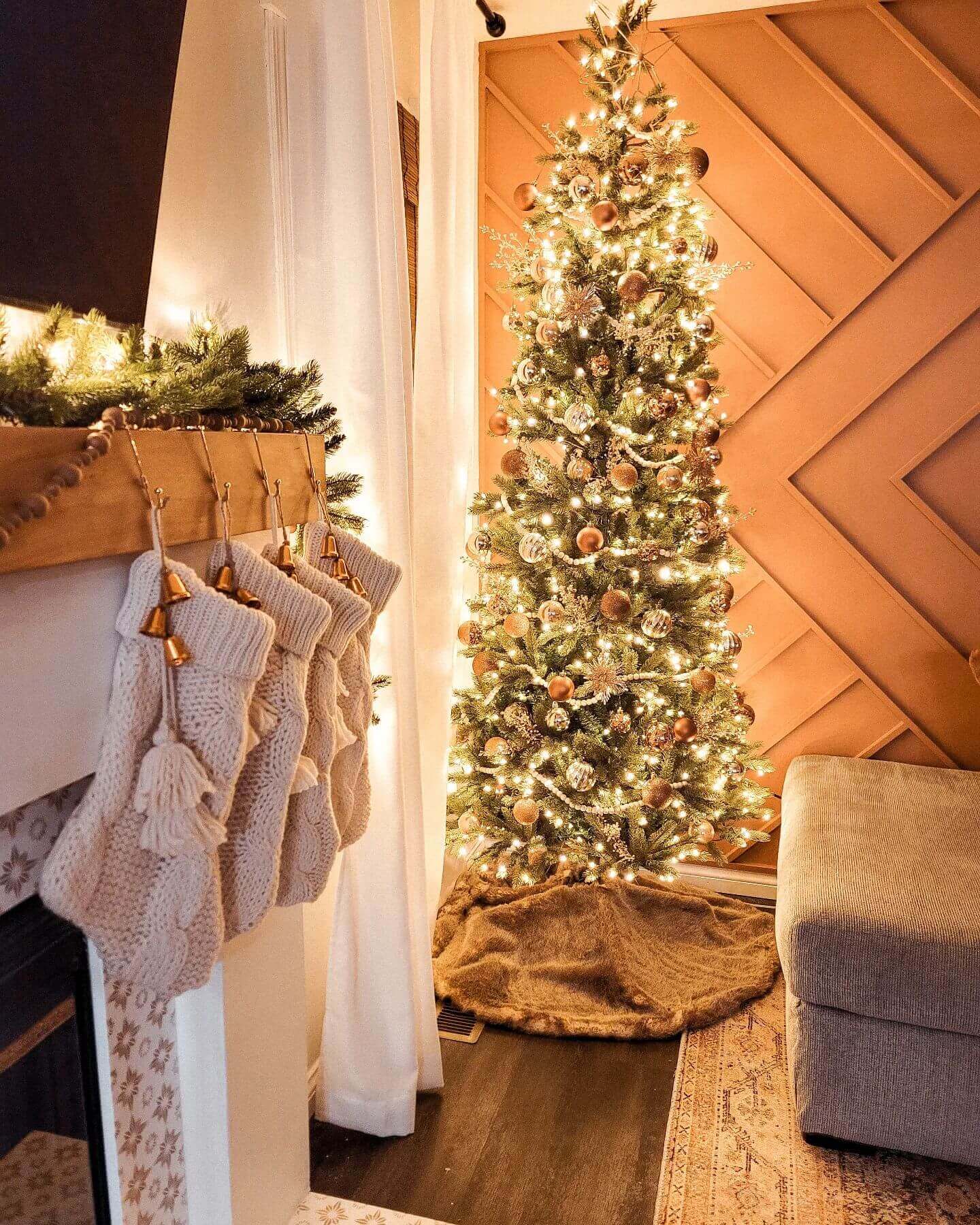 King of Christmas 7.5' King Fraser Fir Slim Quick-Shape Artificial Christmas Tree with 750 Dual Color Warm White & Multi-Color LED Lights