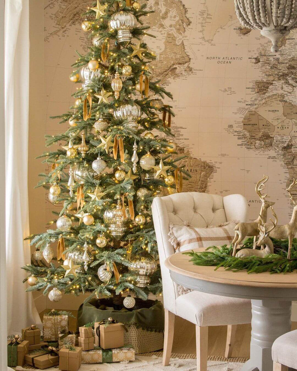King of Christmas 8' King Noble Fir Artificial Christmas Tree with 600 Warm White LED Lights