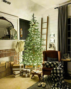 King of Christmas (OPEN BOX) 9' KING NOBLE FIR ARTIFICIAL TREE WITH 700 WARM WHITE LED LIGHTS, FINAL SALE