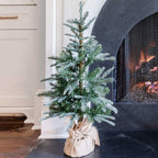 King of Christmas 3' King Noble Fir Tabletop Tree with 70 Warm White LED Lights