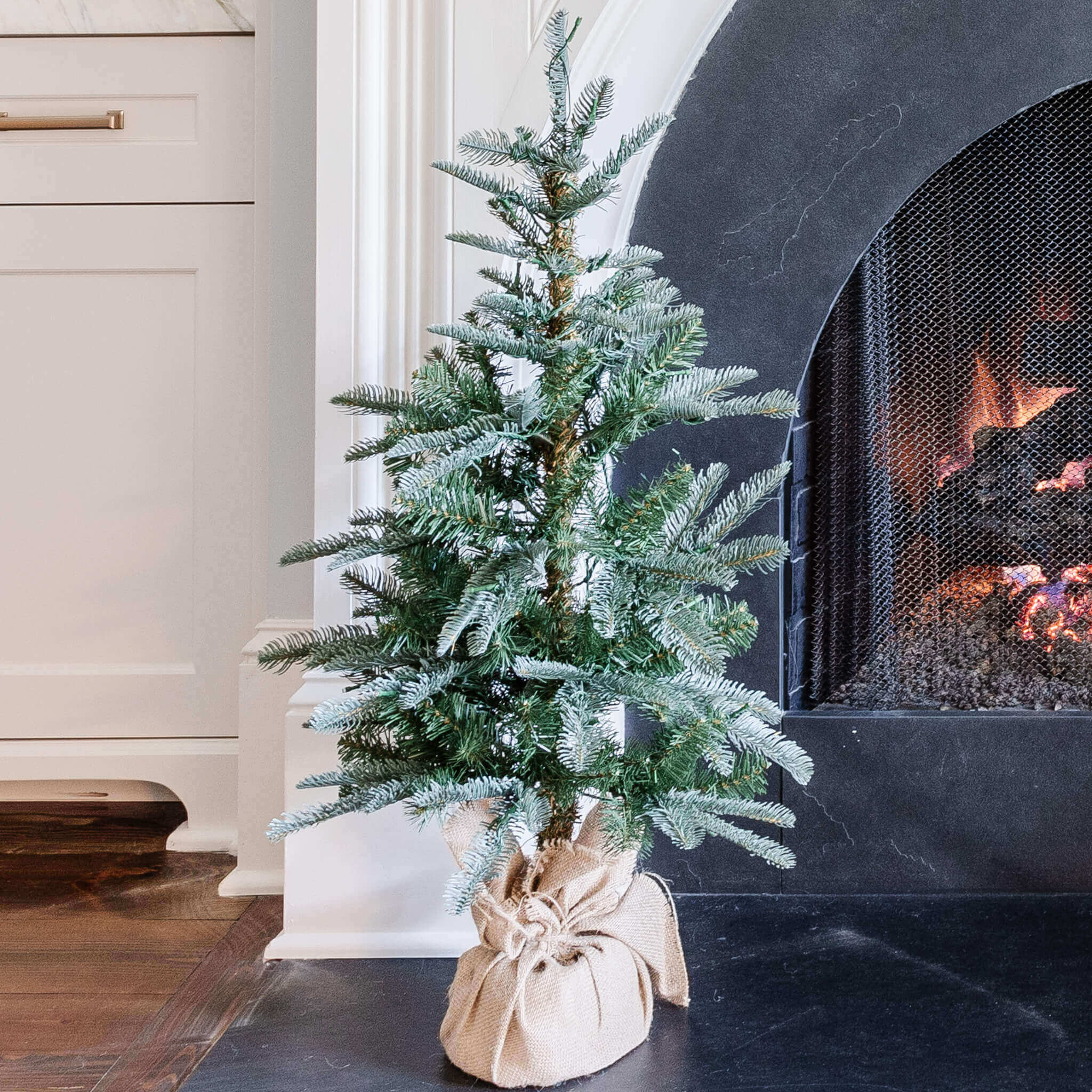 King of Christmas 3' King Noble Fir Tabletop Tree with 70 Warm White LED Lights