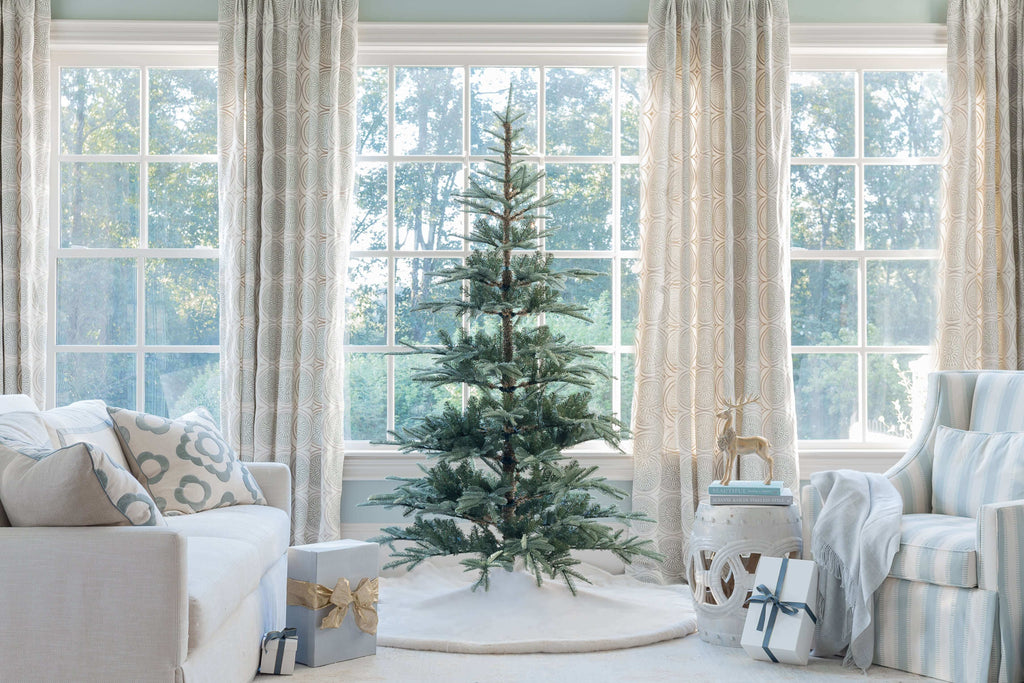King of Christmas (OPEN BOX) 9' KING NOBLE FIR ARTIFICIAL TREE WITH 700 WARM WHITE LED LIGHTS, FINAL SALE
