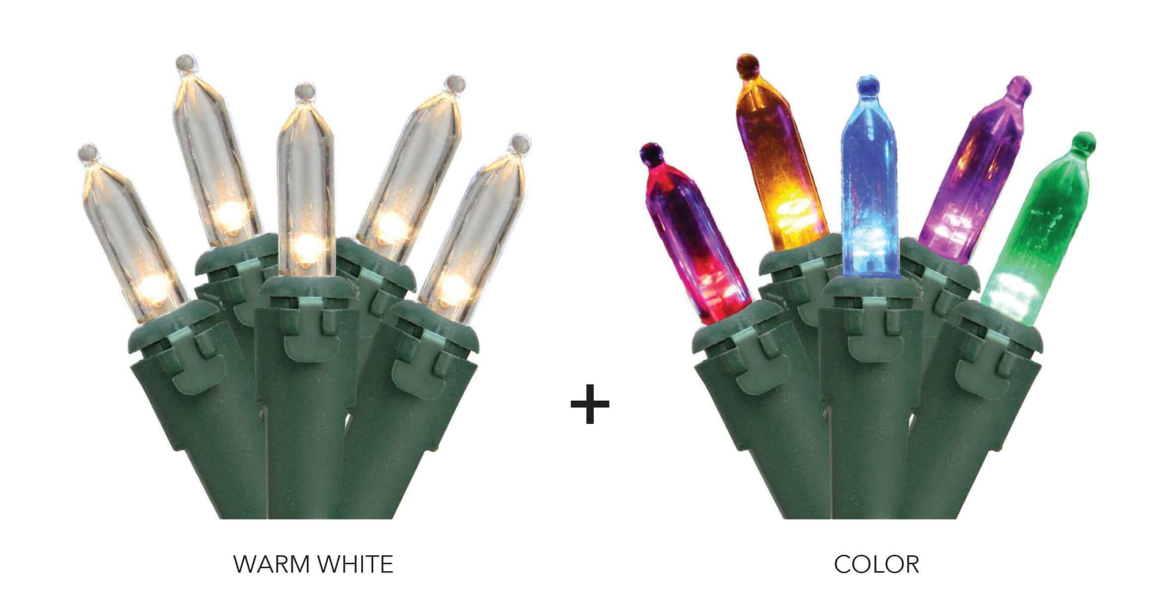 King of Christmas 300 Warm White & Multi-Color LED String Light Set