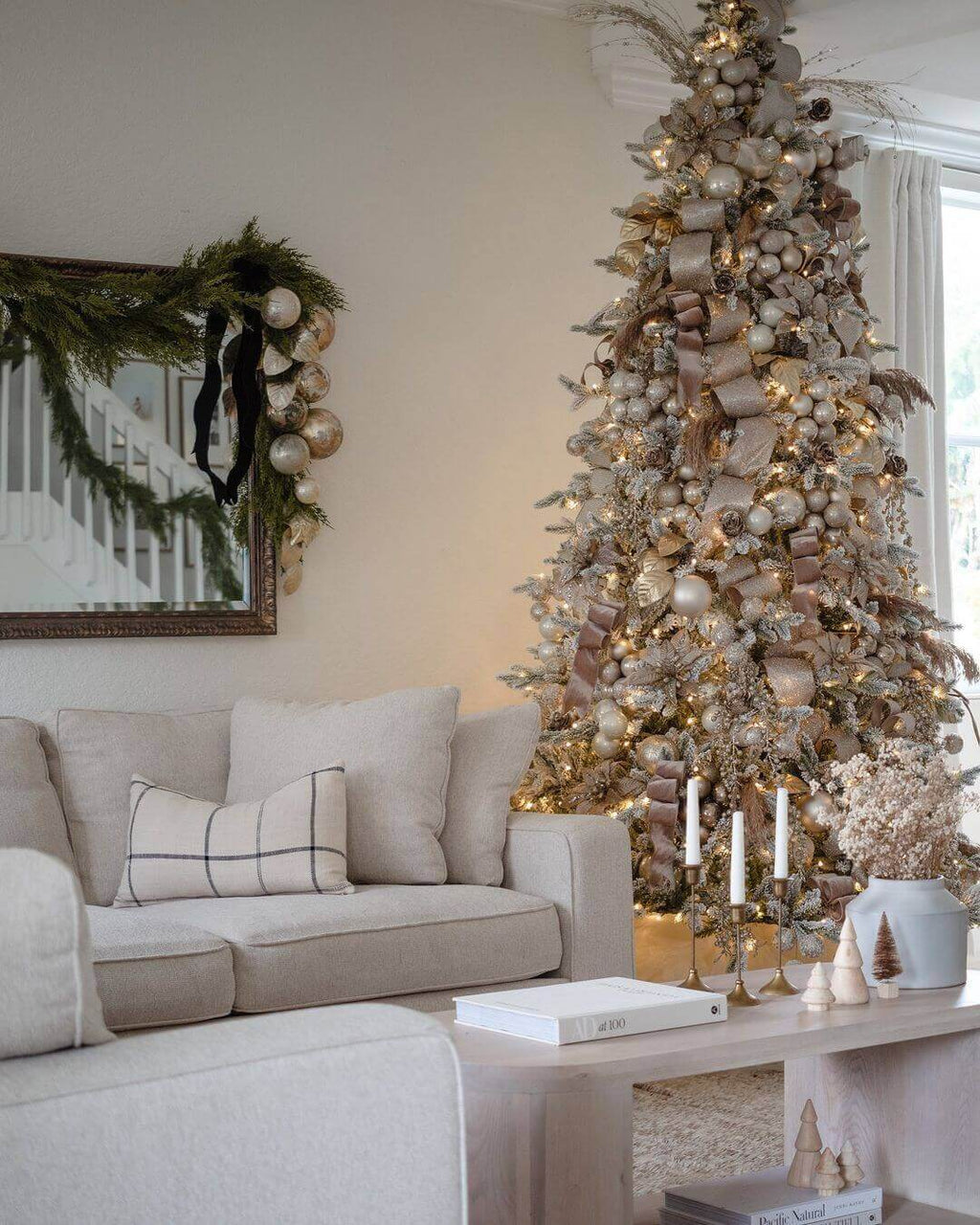 King of Christmas 12' Queen Flock® Quick-Shape Artificial Christmas Tree with 1700 Warm White LED Lights