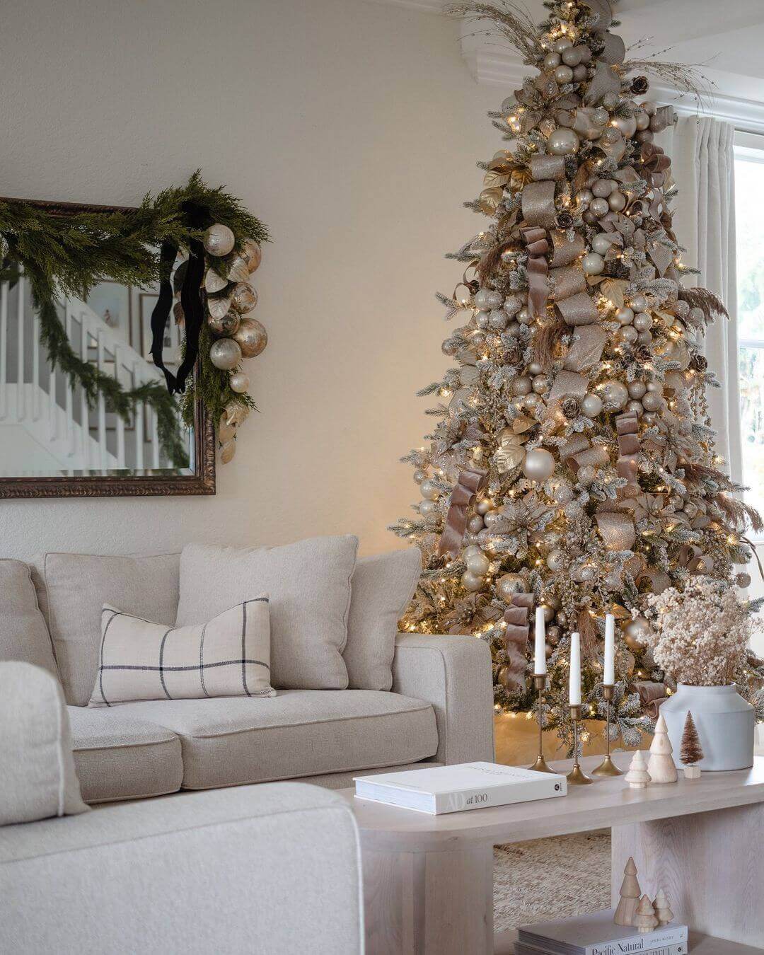 King of Christmas 12' Queen Flock® Quick-Shape Artificial Christmas Tree with 1700 Warm White LED Lights