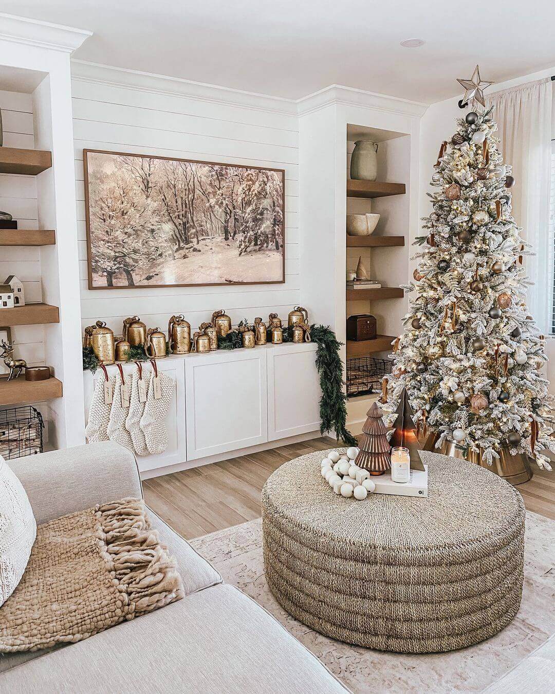 King of Christmas 6.5' Queen Flock® Slim Artificial Christmas Tree With 500 Warm White LED Lights