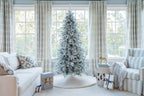 King of Christmas (Open Box) 6.5' Queen Flock® Slim Artificial Christmas Tree Tree Unlit, FINAL SALE