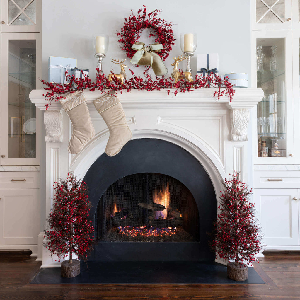 King of Christmas Red Berry Collection 4-Piece Set Unlit