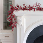 King of Christmas 6' X 12" Red Berry Garland Unlit