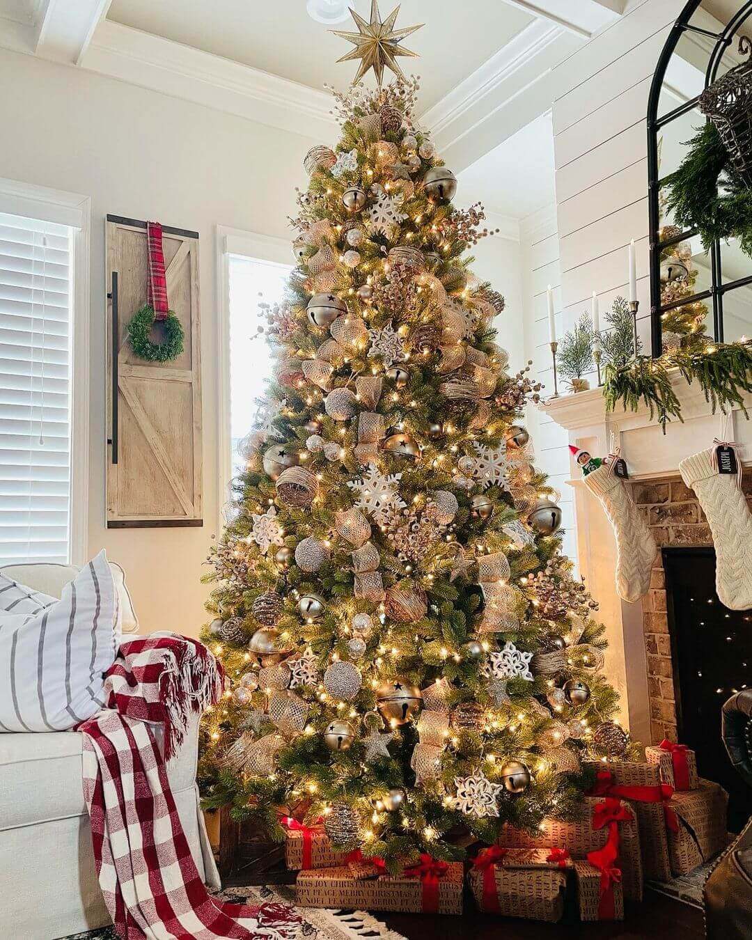 King of Christmas 7.5' Royal Fir Quick-Shape Artificial Christmas Tree with 1000 Warm White & Multi-Color LED Lights