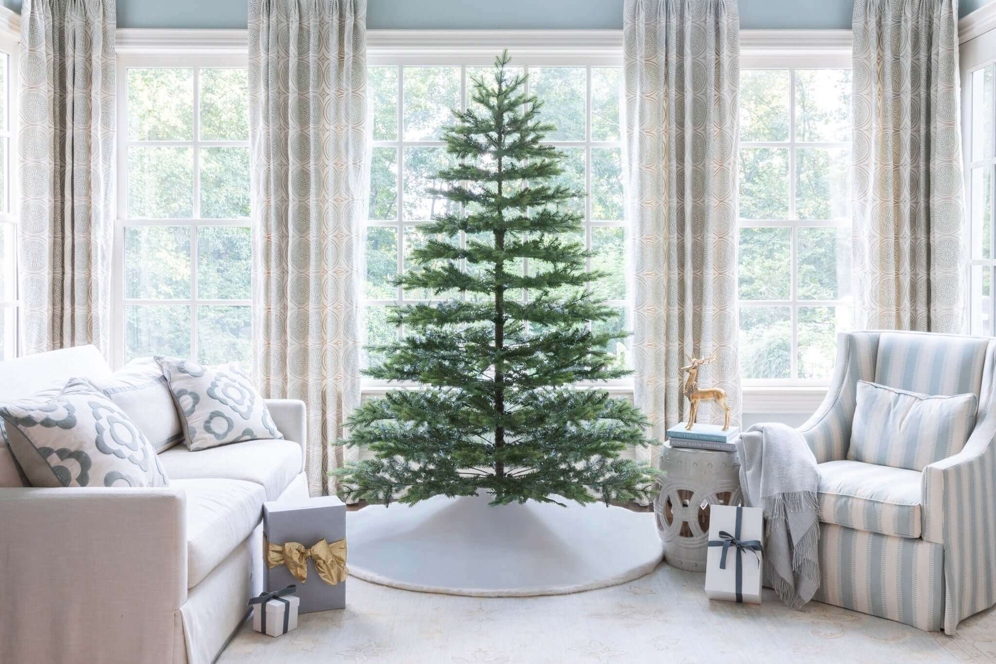 King of Christmas 7.5' Rushmore Fir Quick-Shape Artificial Christmas Tree 750 Warm White Led Lights