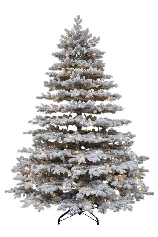 King of Christmas 9' Rushmore Flock Quick-Shape Tree Unlit
