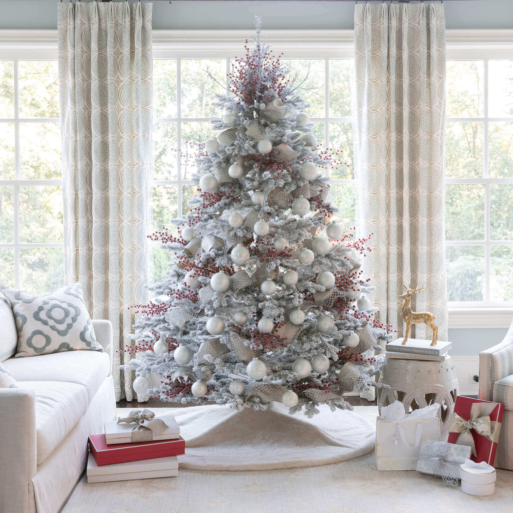 King of Christmas White Essential Glass Ornaments (24 Pack)