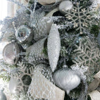 King of Christmas Winter Wonderland 15 Piece Glass Ornament Set (Blue and Gray)