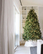 King of Christmas (OPEN BOX) 7.5' Yorkshire Fir Tree with 600 Warm White LED Lights, FINAL SALE