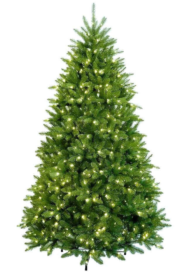 King of Christmas (OPEN BOX) 7.5' Yorkshire Fir Tree with 600 Warm White LED Lights, FINAL SALE