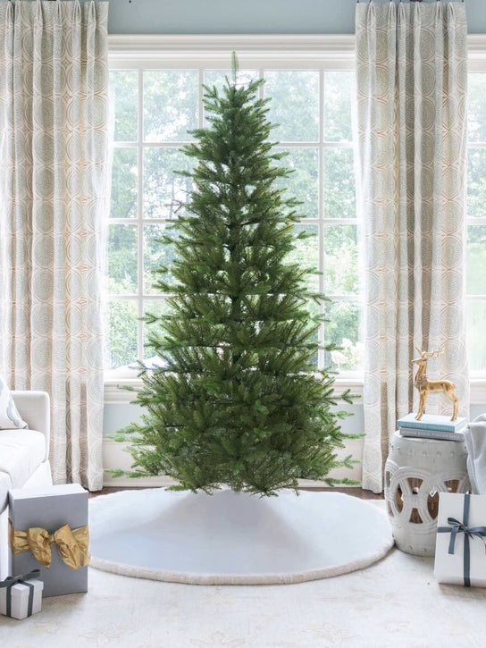 King of Christmas 10' Alpine Fir Slim Artificial Christmas Tree Unlit