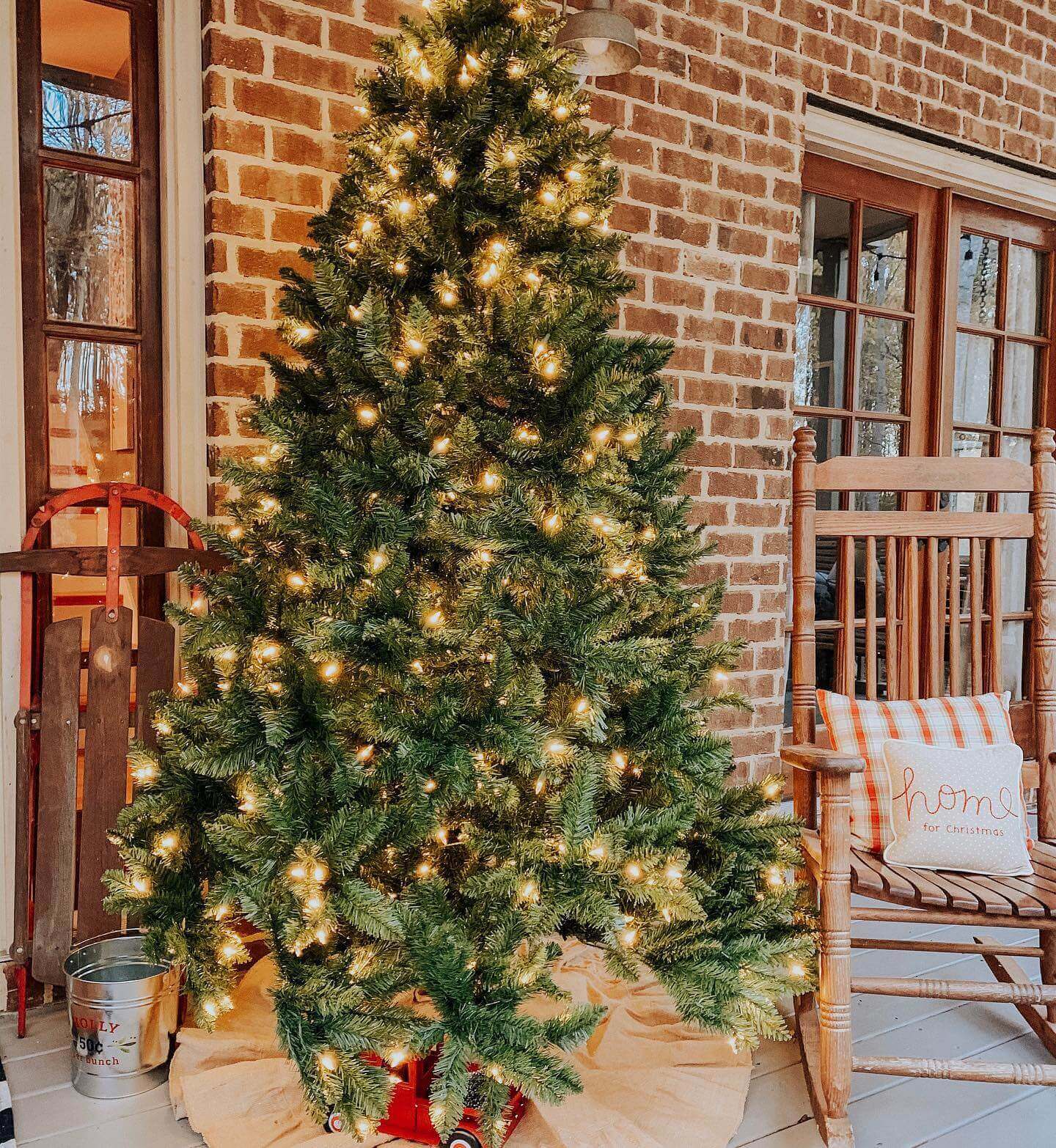 King of Christmas 9' Hancock Spruce Artificial Christmas Tree Unlit. Final Sale.