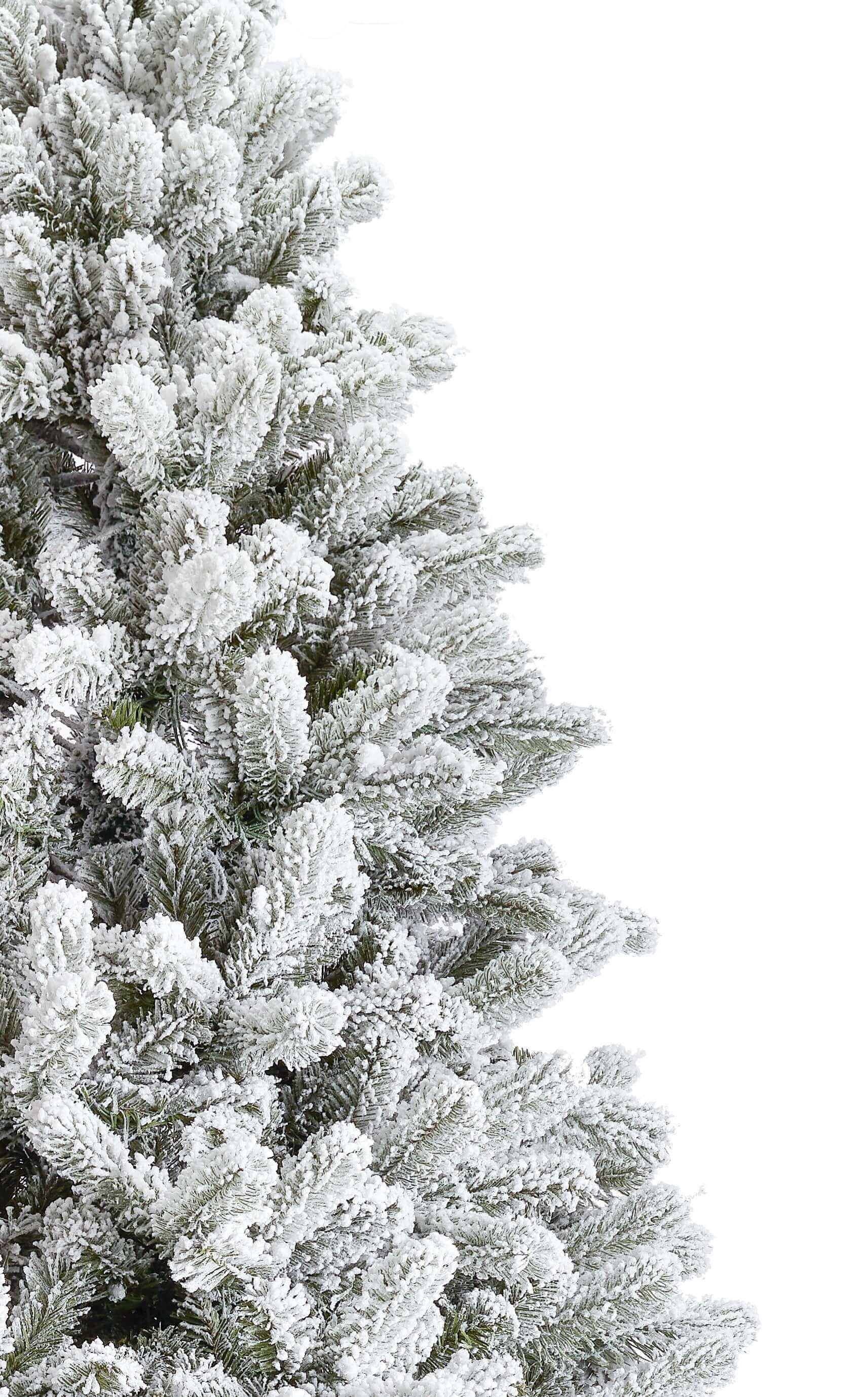 King of Christmas (OPEN BOX) 7.5' King Flock® Artificial Tree Unlit, FINAL SALE