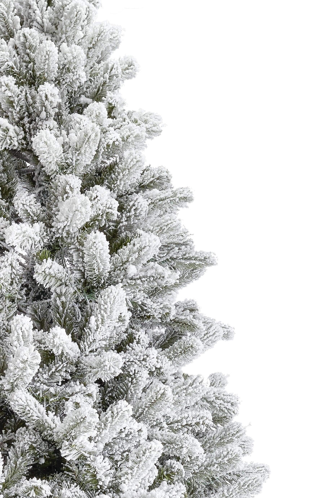 King of Christmas (OPEN BOX) 7.5' KING FLOCK® SLIM CHRISTMAS TREE WARM WHITE LED LIGHTS FINAL SALE