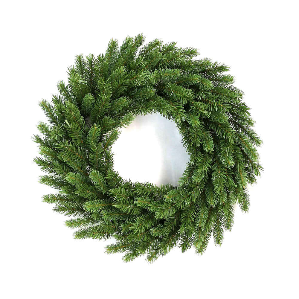 King of Christmas 24" King Fraser Fir Wreath with Warm White LED Lights (Battery Operated)