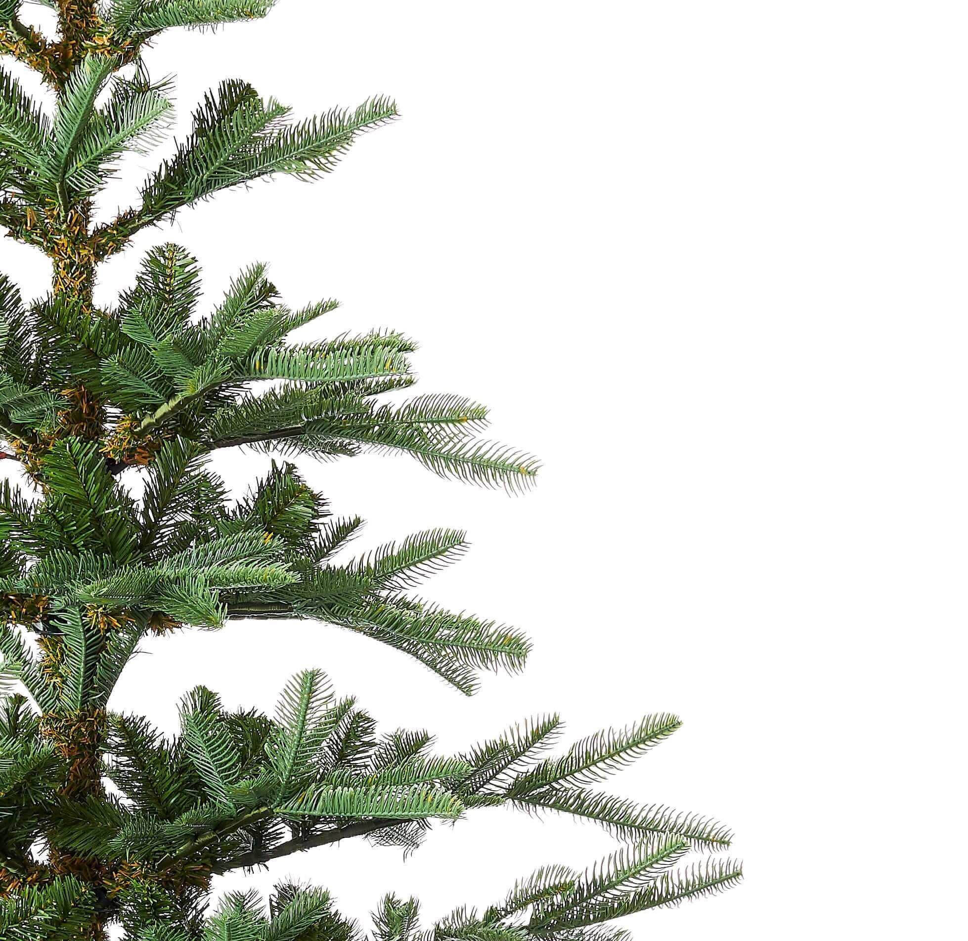 King of Christmas (OPEN BOX) 8' KING NOBLE FIR ARTIFICIAL TREE WITH 600 WARM WHITE LED LIGHTS, FINAL SALE