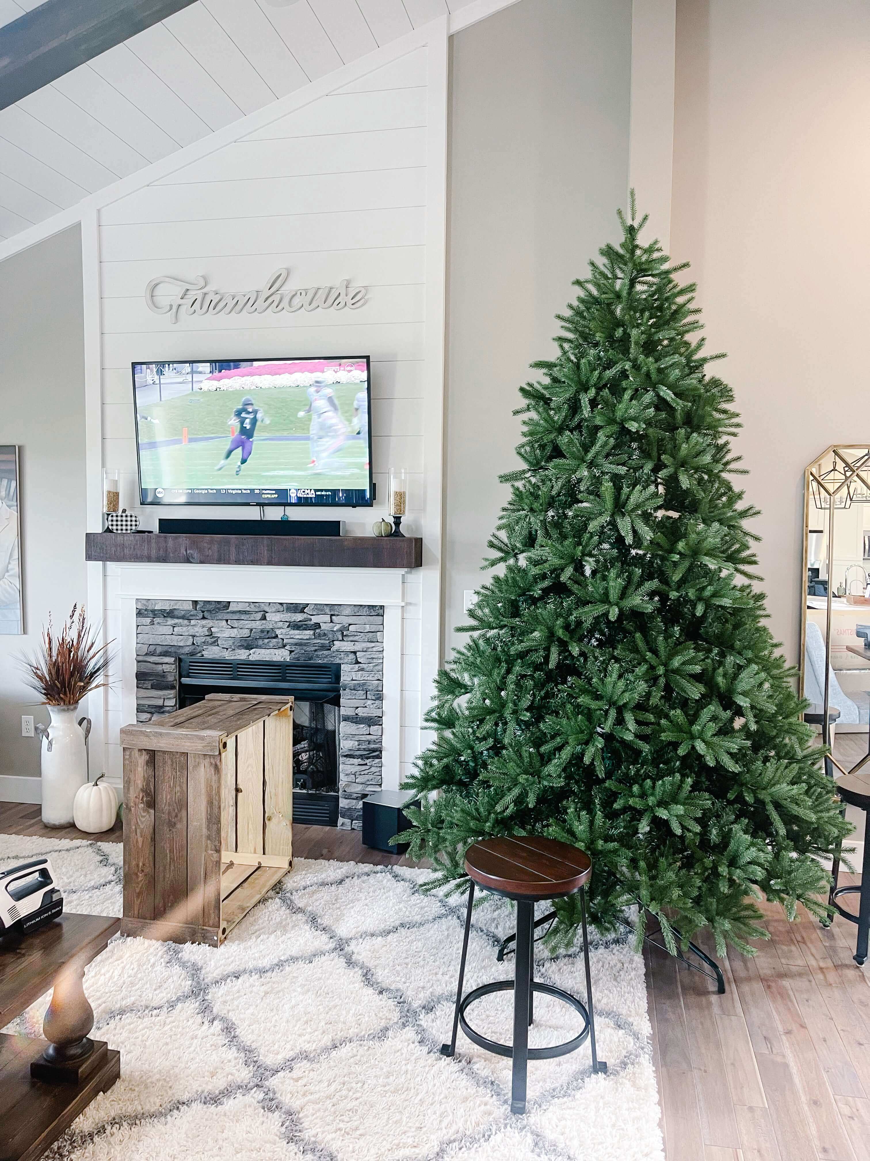 King of Christmas 12' King Fraser Fir Quick-Shape Artificial Christmas Tree with 2300 Warm White & Multi-Color LED Lights
