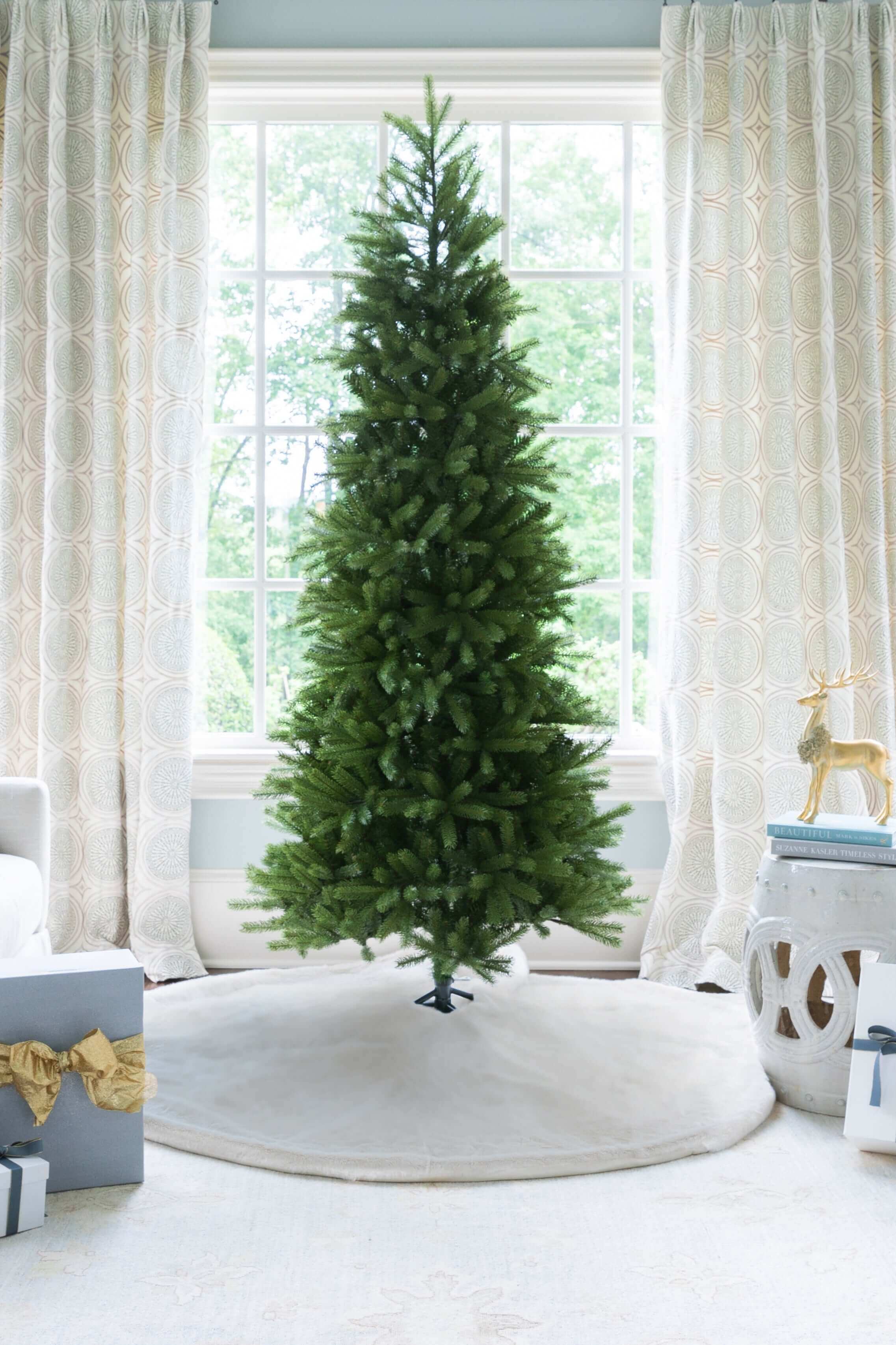 King of Christmas 7.5' King Fraser Fir Slim Quick-Shape Artificial Christmas Tree Unlit