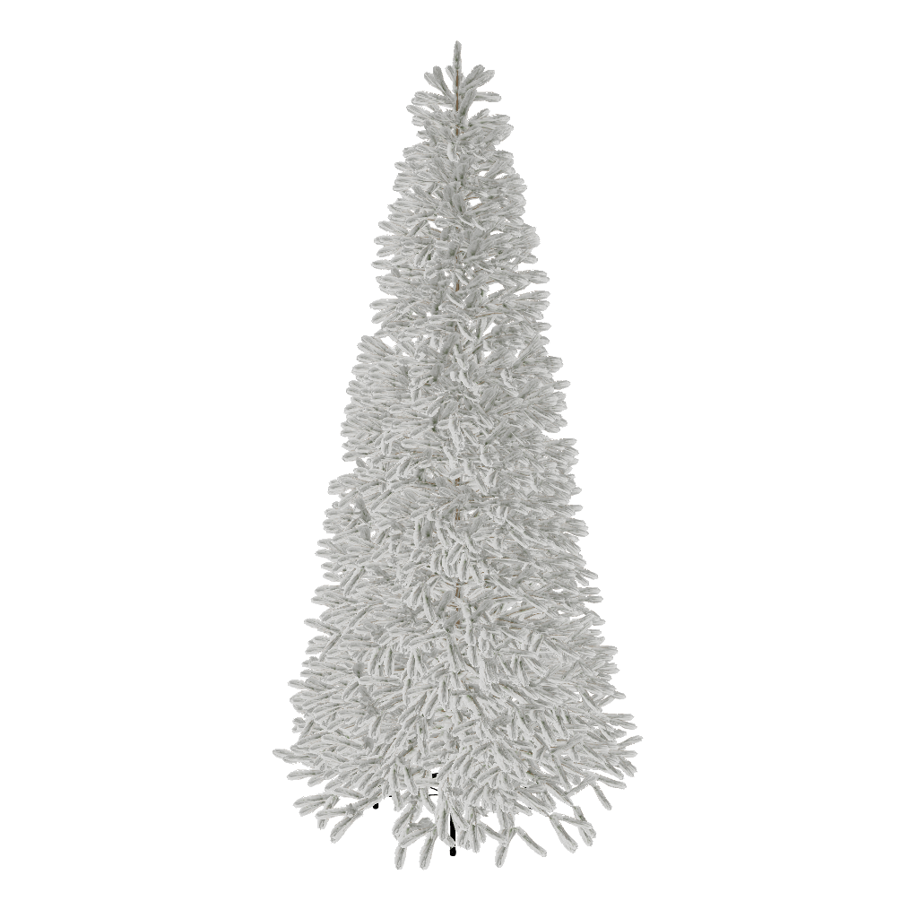 King of Christmas 6.5' Queen Flock® Slim Artificial Christmas Tree With 500 Warm White LED Lights