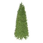 King of Christmas 7.5' King Fraser Fir Slim Quick-Shape Artificial Christmas Tree with 750 Dual Color Warm White & Multi-Color LED Lights