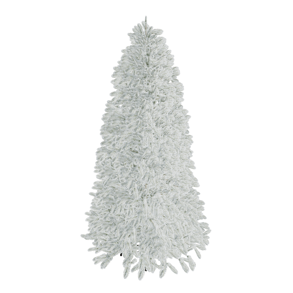 King of Christmas 6.5' King Flock® Artificial Christmas Tree Unlit