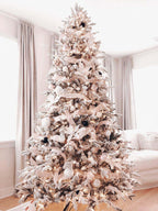 King of Christmas (OPEN BOX) 6.5' Queen Flock® Artificial Christmas Tree Unlit, FINAL SALE