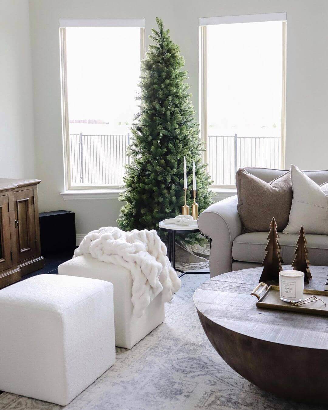 King of Christmas 9' Royal Fir Slim Quick-Shape Artificial Christmas Tree with 900 Warm White & Multi-Color LED Lights