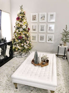 King of Christmas 9' Royal Fir Slim Quick-Shape Artificial Christmas Tree with 900 Warm White & Multi-Color LED Lights
