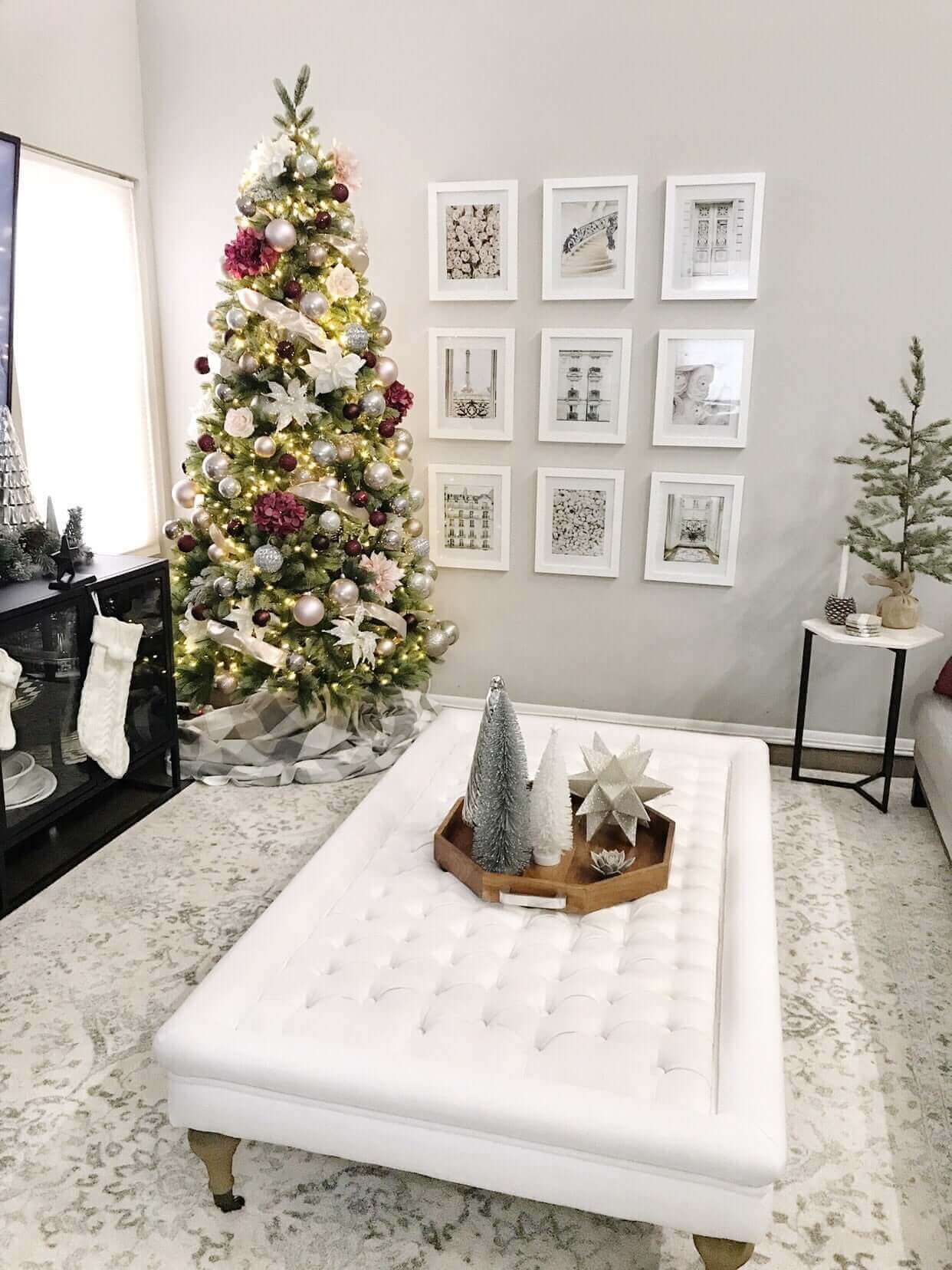 King of Christmas 9' Royal Fir Slim Quick-Shape Artificial Christmas Tree with 900 Warm White & Multi-Color LED Lights