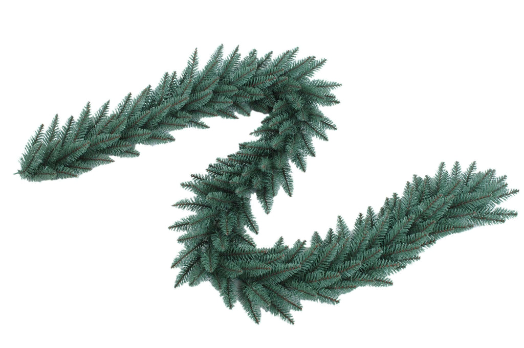 King of Christmas 9' x 12" Tribeca Spruce Blue Garland Unlit