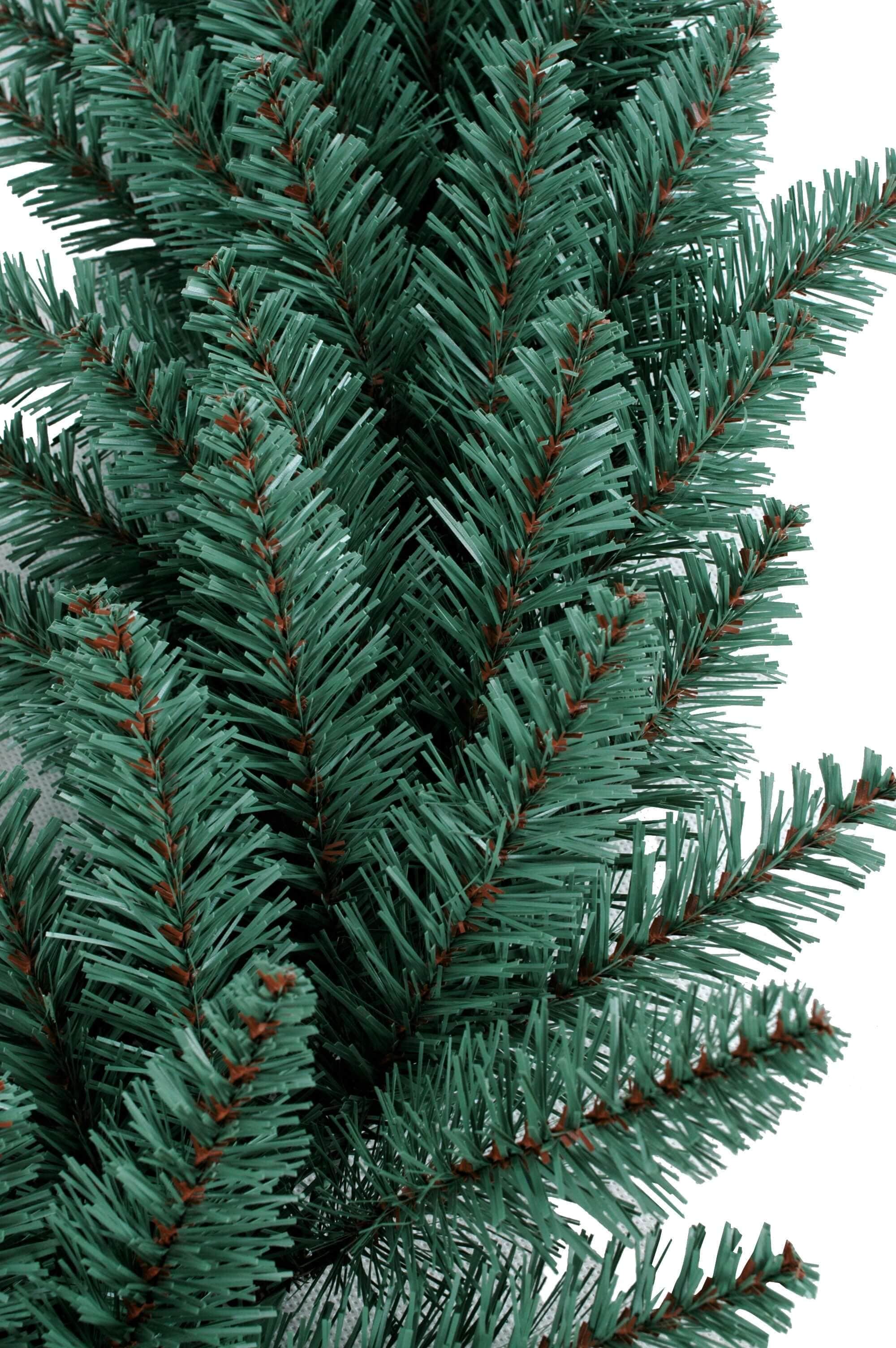 King of Christmas 9' x 12" Tribeca Spruce Blue Garland with Warm White LED Lights (Plug Operated)