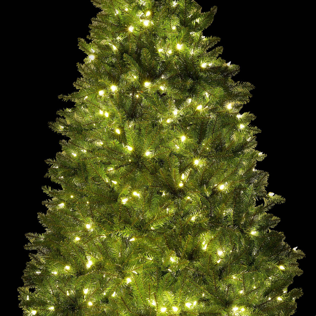 King of Christmas (OPEN BOX) 7.5' Yorkshire Fir Tree with 600 Warm White LED Lights, FINAL SALE